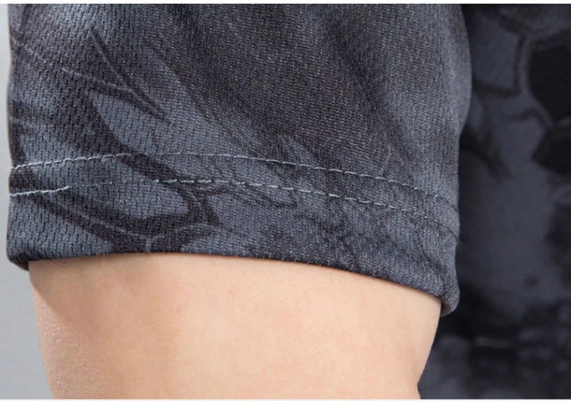 Men Casual Tactical T Shirts Short Sleeve Camouflage T-Shirt Quick Dry Outdoor Gym Top Tees Cargo T Shirt Male Clothing