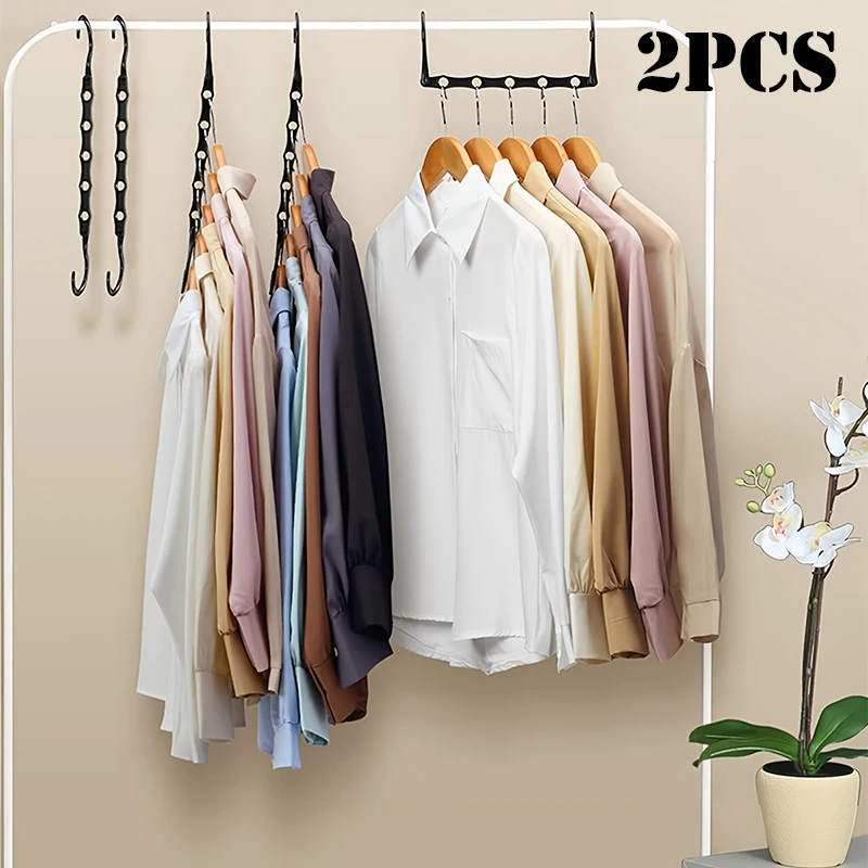 Multifunctional Magic Hook Hanger Space-saving 5 Holes Hanger Simple Folding Windproof Clothes Hanger Apartments Dorms Home Multifunctional Magic Hook Hanger Space-saving 5 Holes Hanger Simple Folding Windproof Clothes Hanger Apartments Dorms Home