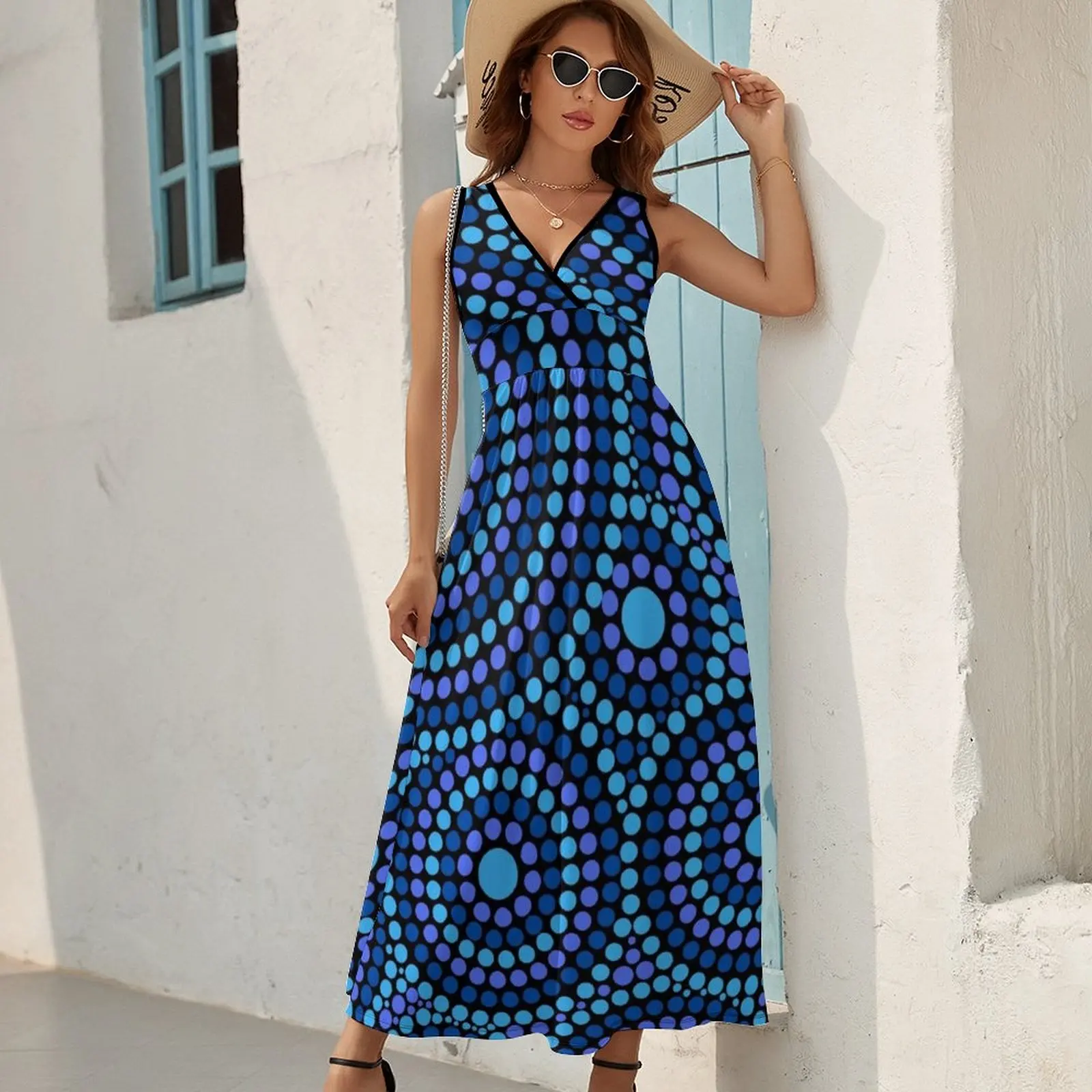 Awesome Aboriginal Dot Art Sleeveless Dress summer woman dress 2025 evening dress women's evening 2025