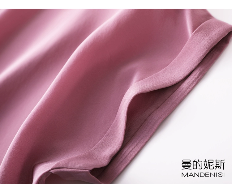 Summer New Arrive High Quality 100% Mulberry Silk Office Lady Blouse Short Sleeved Summer New Arrive High Quality 100% Mulberry Silk Office Lady Blouse Short Sleeved