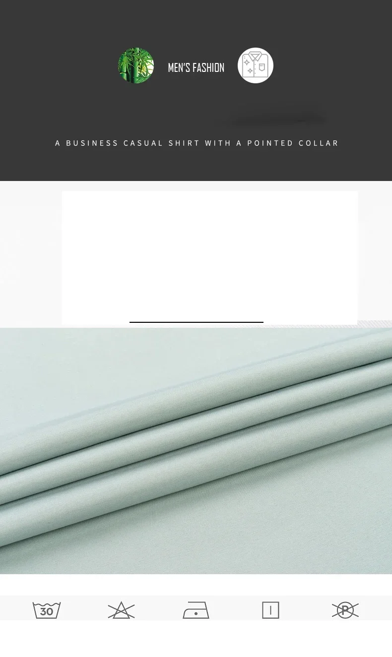 Business Shirt Men New No-iron Slim Fashion Long-sleeved Tees Lapel Formal Male Brand Clothing White Gray Blue Pink Shirt