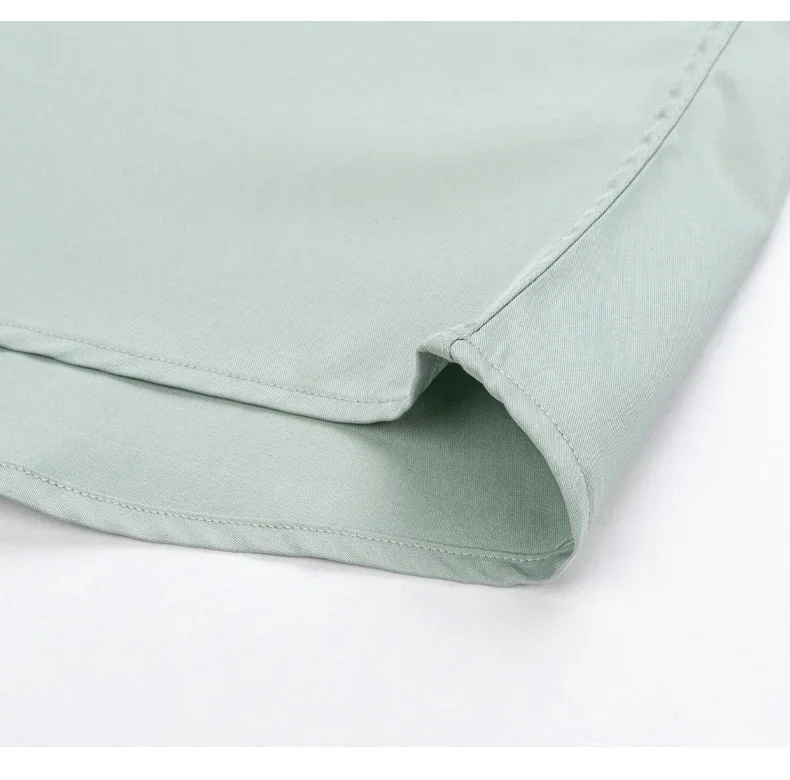 Business Shirt Men New No-iron Slim Fashion Long-sleeved Tees Lapel Formal Male Brand Clothing White Gray Blue Pink Shirt