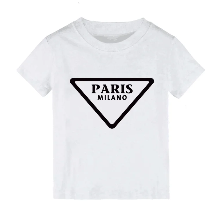 Summer Girls T Shirt Baby Tee Shirt Kids Tops Children Brand Clothes Fashion Casual Letter Print New 2-9Y