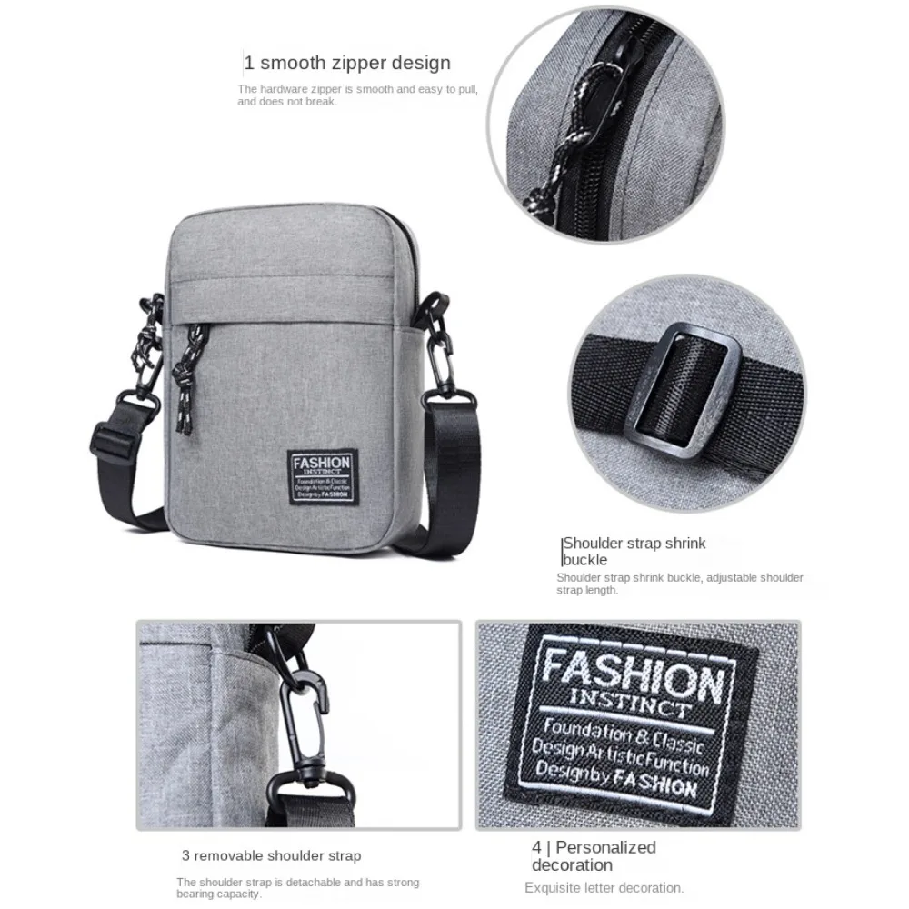 Mini Nylon Shoulder Bag Men Solid Color Crossbody Bag Casual and Fashionable Retro Bag Business Crossbody Bags for Men Hand Bag Mini Nylon Shoulder Bag Men Solid Color Crossbody Bag Casual and Fashionable Retro Bag Business Crossbody Bags for Men Hand Bag