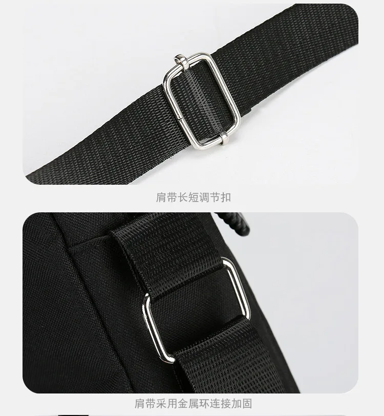 Oxford Shoulder Bag Durable Mini Black Mobile Phone Bag Waist Pack Men Crossbody Bags Man Bag Handbag