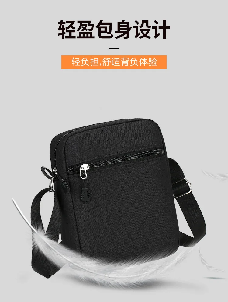 Oxford Shoulder Bag Durable Mini Black Mobile Phone Bag Waist Pack Men Crossbody Bags Man Bag Handbag