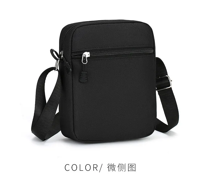 Oxford Shoulder Bag Durable Mini Black Mobile Phone Bag Waist Pack Men Crossbody Bags Man Bag Handbag