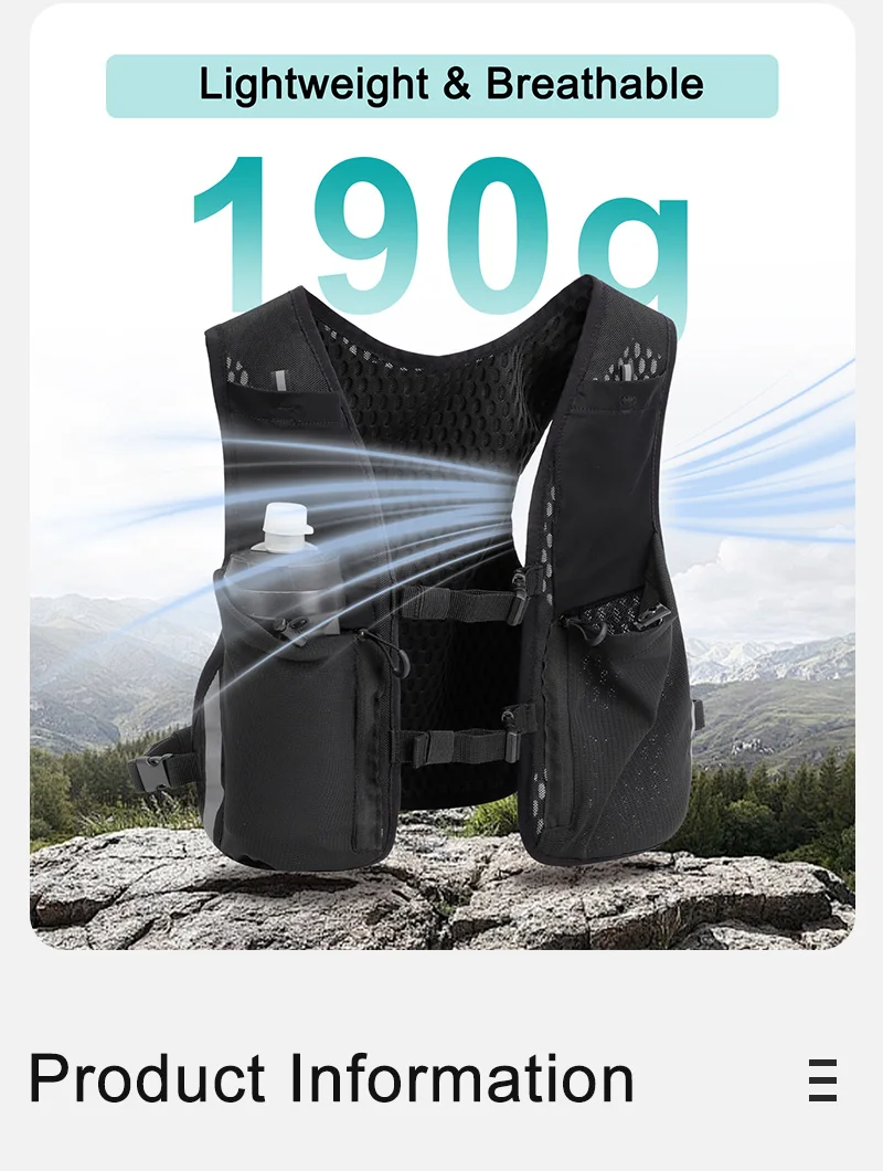 TINYAT Reflective Multi-function Vest Bag for Men Women Sports Chest Bag Hip Hop Street Cloth Bag Hiking Cycling Accessories
