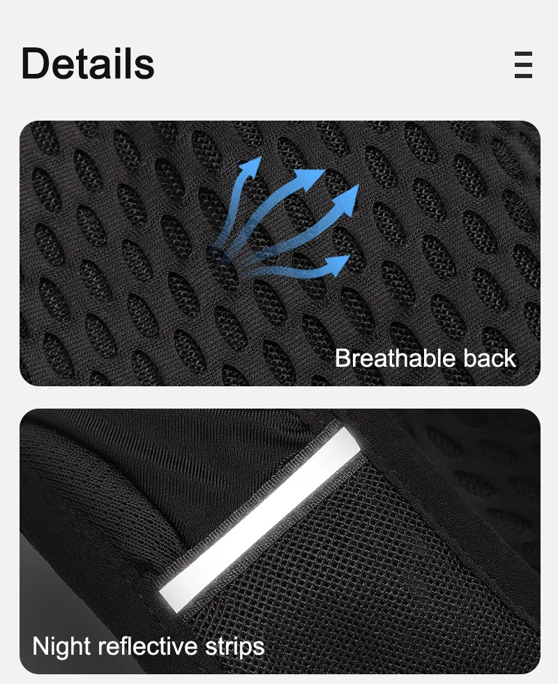 TINYAT Reflective Multi-function Vest Bag for Men Women Sports Chest Bag Hip Hop Street Cloth Bag Hiking Cycling Accessories