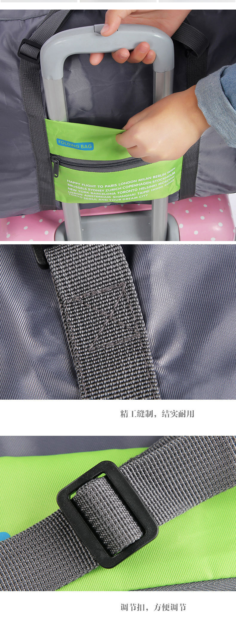 2023 New Folding Travel Bag Men Women Large Capacity Waterproof Flight Bag Portable Storage Bag Female Luggage Bag Backpack 32L