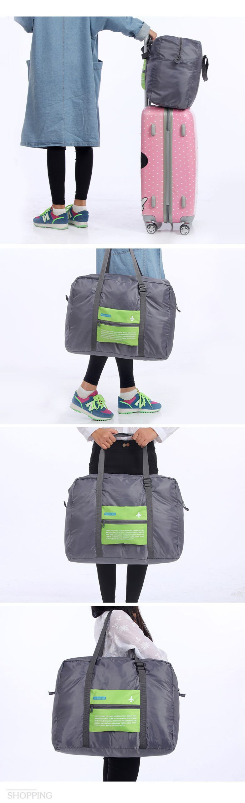 2023 New Folding Travel Bag Men Women Large Capacity Waterproof Flight Bag Portable Storage Bag Female Luggage Bag Backpack 32L