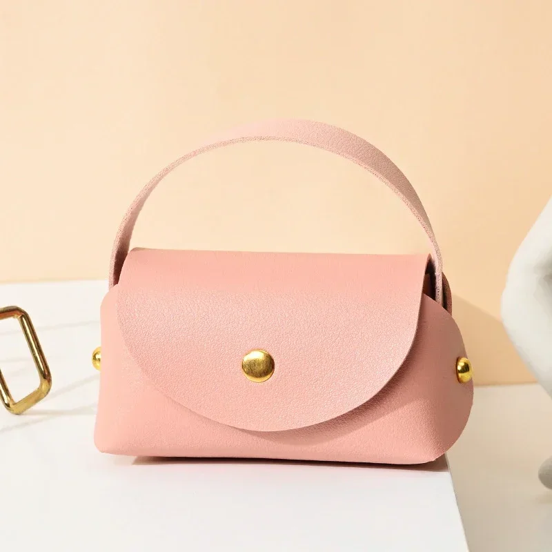 Creative Handbag Wedding Gift Box Bag Color Christmas Handheld Leather Gift Box Bag Buckle Square Gift Box Hasır Çanta Modellerı