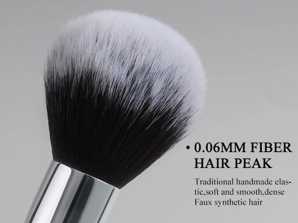 BEILI 6 Pcs Black Makeup Brushes Set Soft Synthetic Foundation Loose Powder Eyeshadow Detail Brush Hair Blush Brush Beauty Tool