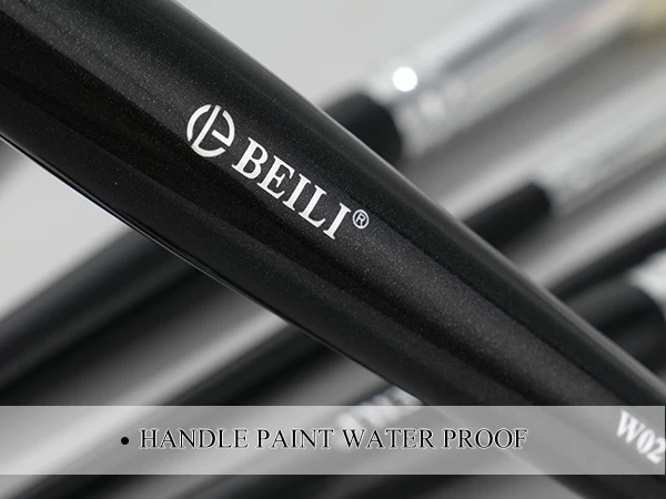 BEILI 6 Pcs Black Makeup Brushes Set Soft Synthetic Foundation Loose Powder Eyeshadow Detail Brush Hair Blush Brush Beauty Tool