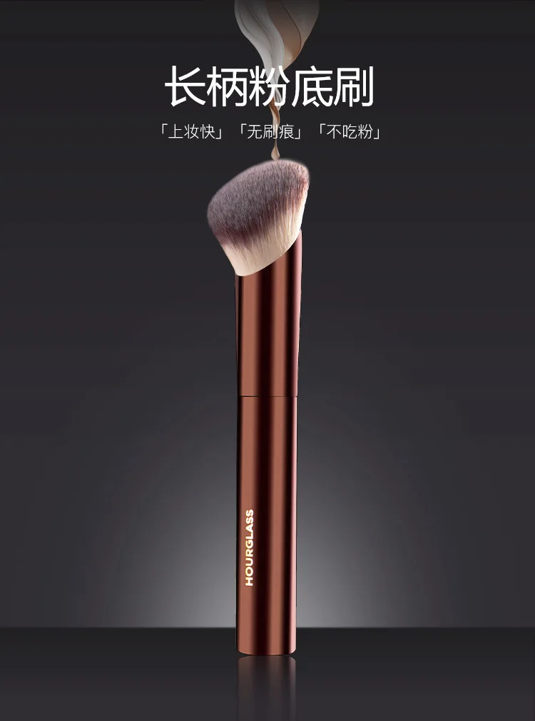 1pc Quick Angled Foundation Makeup brushes Concealer Liquid Foundation Make up brush exquisite Beauty tool Metal Handle