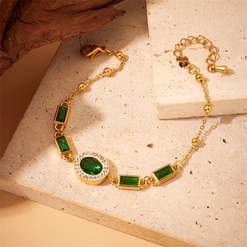 XIYANIKE 316L Stainless Steel Gold Color Five Leaf Flower Charm Bracelet For Women 2023 New Luxury Zircon Clover Bangle Jewelry XIYANIKE 316L Stainless Steel Gold Color Five Leaf Flower Charm Bracelet For Women 2023 New Luxury Zircon Clover Bangle Jewelry