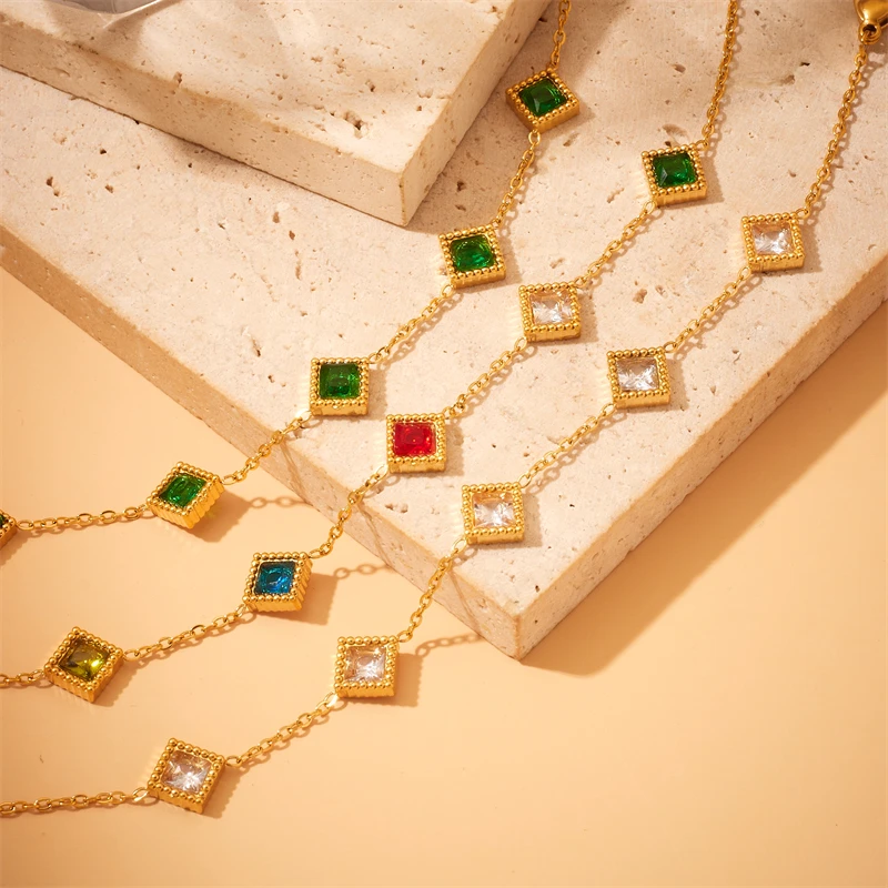 XIYANIKE 316L Stainless Steel Gold Color Five Leaf Flower Charm Bracelet For Women 2023 New Luxury Zircon Clover Bangle Jewelry XIYANIKE 316L Stainless Steel Gold Color Five Leaf Flower Charm Bracelet For Women 2023 New Luxury Zircon Clover Bangle Jewelry