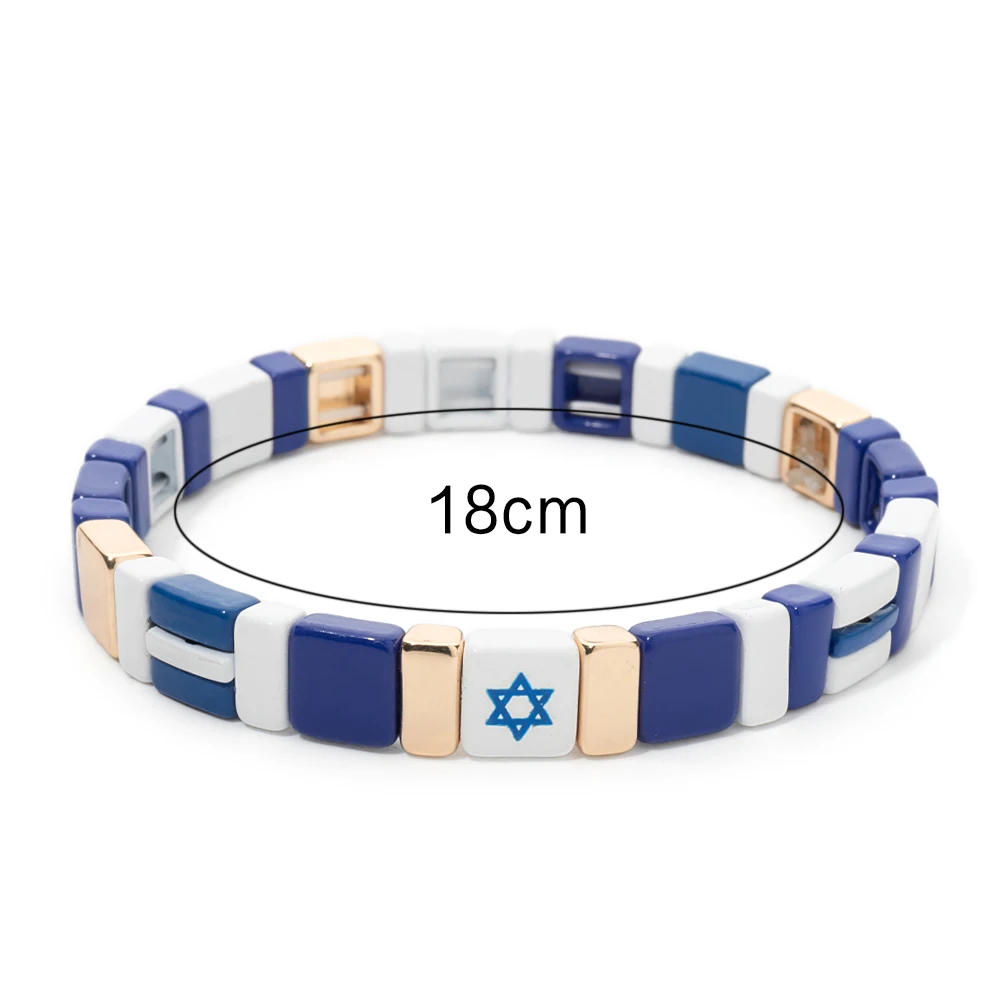 2024 New Design Nation Bracelet For Patriot Bracelet Handmade White and Blue Beaded Bangle For Women Boho Jewelry Star Charm Jew 2024 New Design Nation Bracelet For Patriot Bracelet Handmade White and Blue Beaded Bangle For Women Boho Jewelry Star Charm Jew