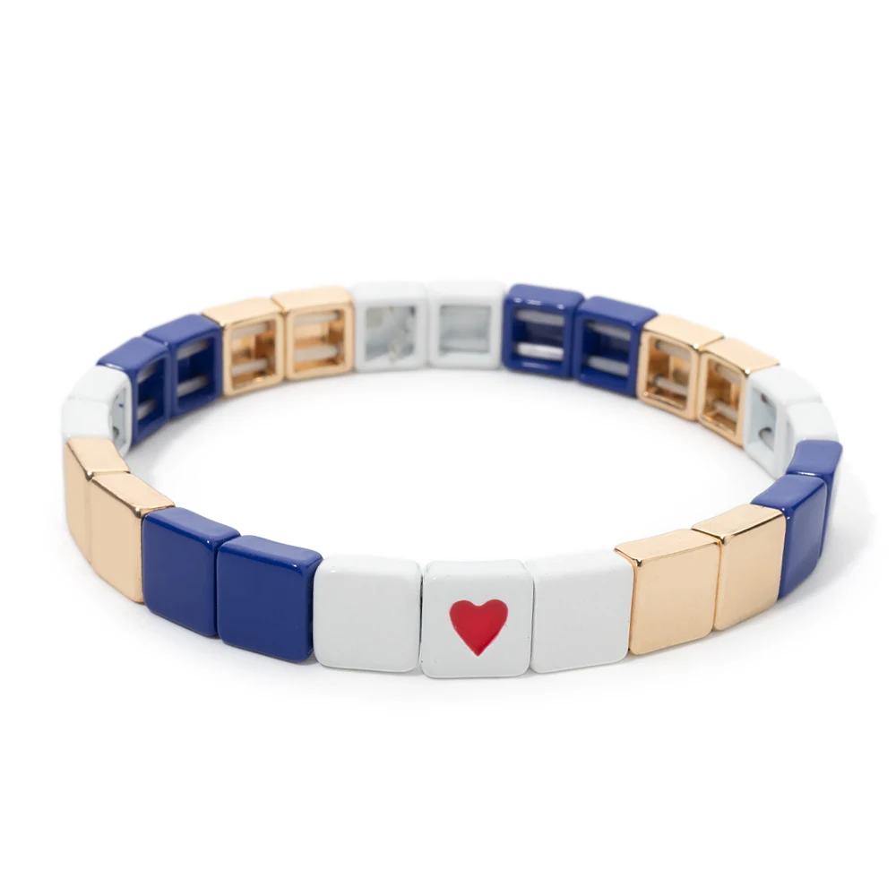 2024 New Design Nation Bracelet For Patriot Bracelet Handmade White and Blue Beaded Bangle For Women Boho Jewelry Star Charm Jew 2024 New Design Nation Bracelet For Patriot Bracelet Handmade White and Blue Beaded Bangle For Women Boho Jewelry Star Charm Jew