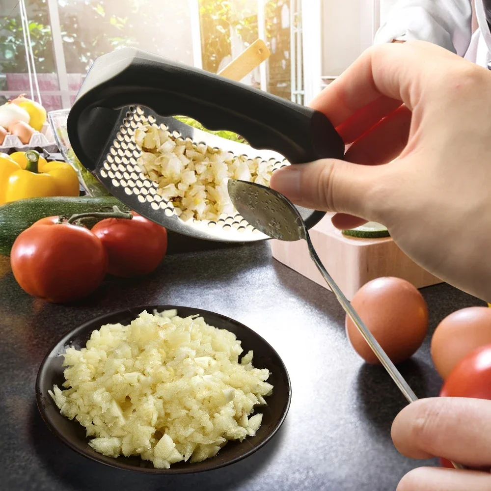 Stainless Steel Garlic Press Crusher Manual Garlic Mincer Chopping Garlics Tool Fruit Vegetable Tools Kitchen Accessories Gadget Stainless Steel Garlic Press Crusher Manual Garlic Mincer Chopping Garlics Tool Fruit Vegetable Tools Kitchen Accessories Gadget