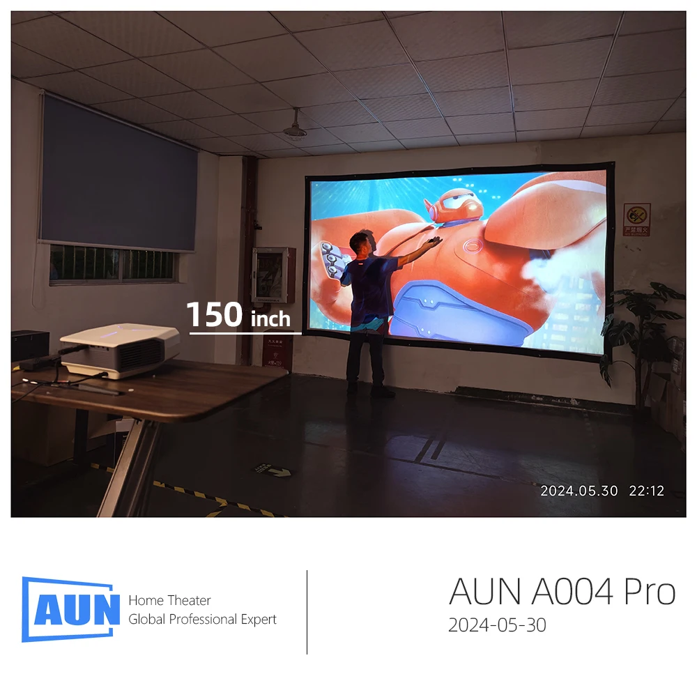 AUN A004 Pro Android Projector Portable Full HD Home Cinema 4K Movie Decode 1080P VideoProjector Electric Focus 3D MINI Theater