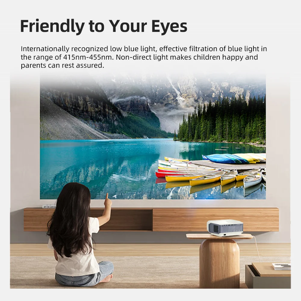 AUN A004 Pro Android Projector Portable Full HD Home Cinema 4K Movie Decode 1080P VideoProjector Electric Focus 3D MINI Theater