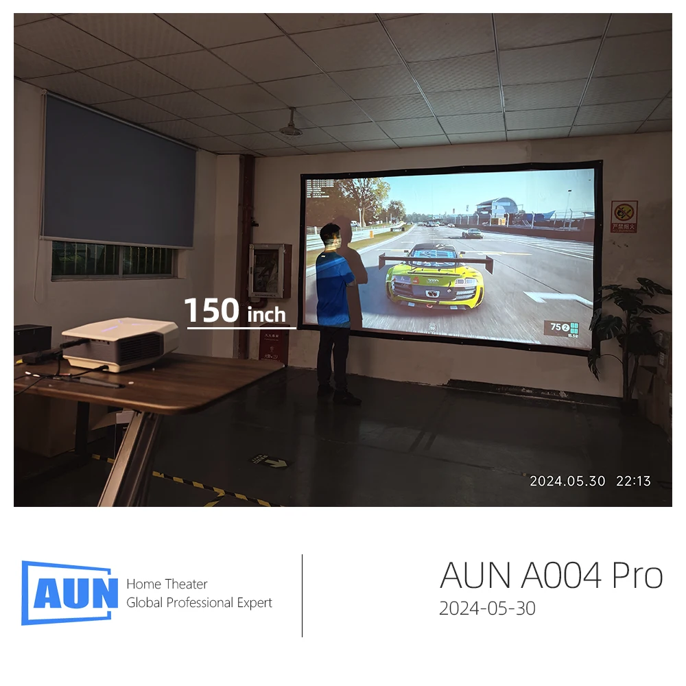 AUN A004 Pro Android Projector Portable Full HD Home Cinema 4K Movie Decode 1080P VideoProjector Electric Focus 3D MINI Theater