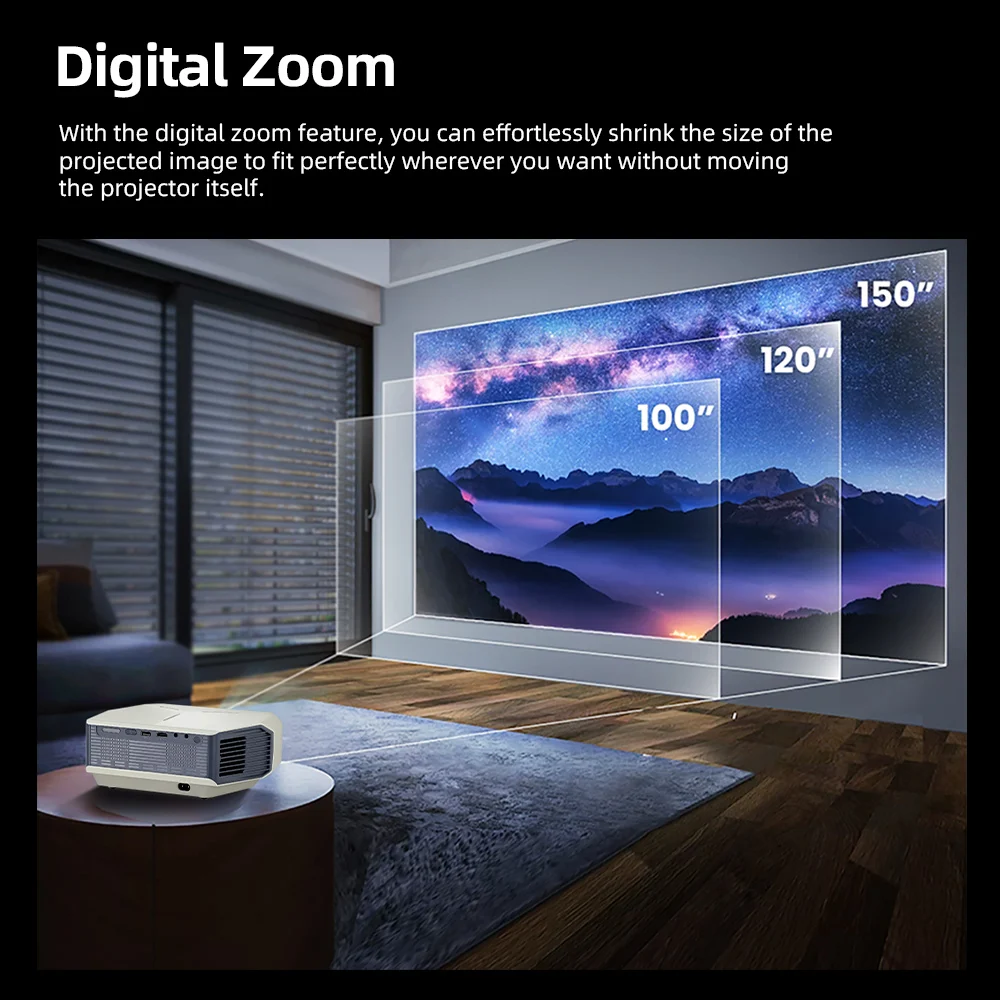 AUN A004 Pro Android Projector Portable Full HD Home Cinema 4K Movie Decode 1080P VideoProjector Electric Focus 3D MINI Theater