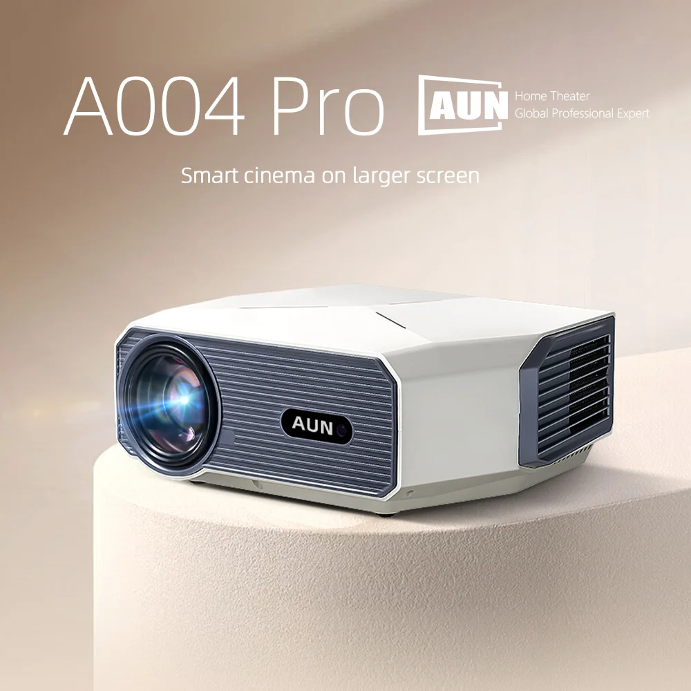 AUN A004 Pro Android Projector Portable Full HD Home Cinema 4K Movie Decode 1080P VideoProjector Electric Focus 3D MINI Theater