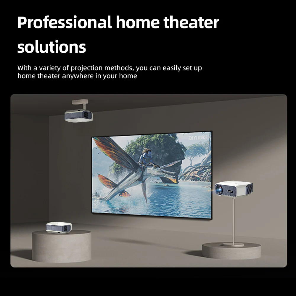 AUN A004 Pro Android Projector Portable Full HD Home Cinema 4K Movie Decode 1080P VideoProjector Electric Focus 3D MINI Theater