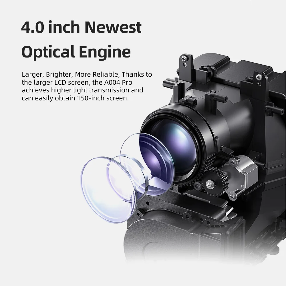 AUN A004 Pro Android Projector Portable Full HD Home Cinema 4K Movie Decode 1080P VideoProjector Electric Focus 3D MINI Theater