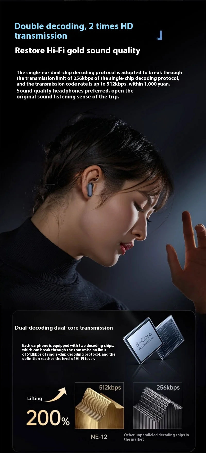 Original XIAOMI Pro13 Wireless Headphones Bluetooth Headset Charging Noise Reduction Earphones Led Display Game Earbuds With Mic