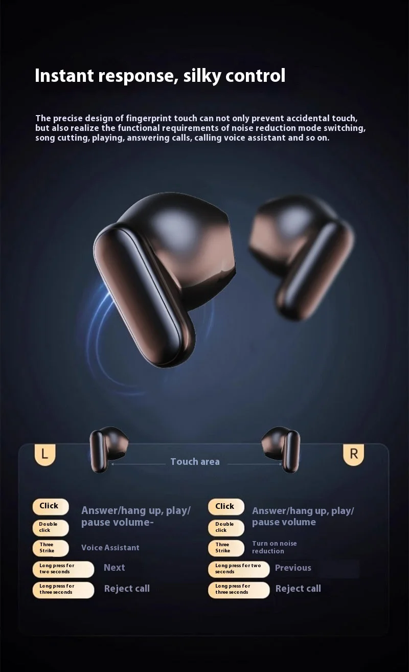 Original XIAOMI Pro13 Wireless Headphones Bluetooth Headset Charging Noise Reduction Earphones Led Display Game Earbuds With Mic