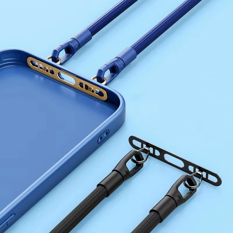 New Ultra-thin Metal Phone Lanyard Gasket Patch Stainless Steel Sturdy Hanging Cord Clips Cellphone Safety Connecter Accessories