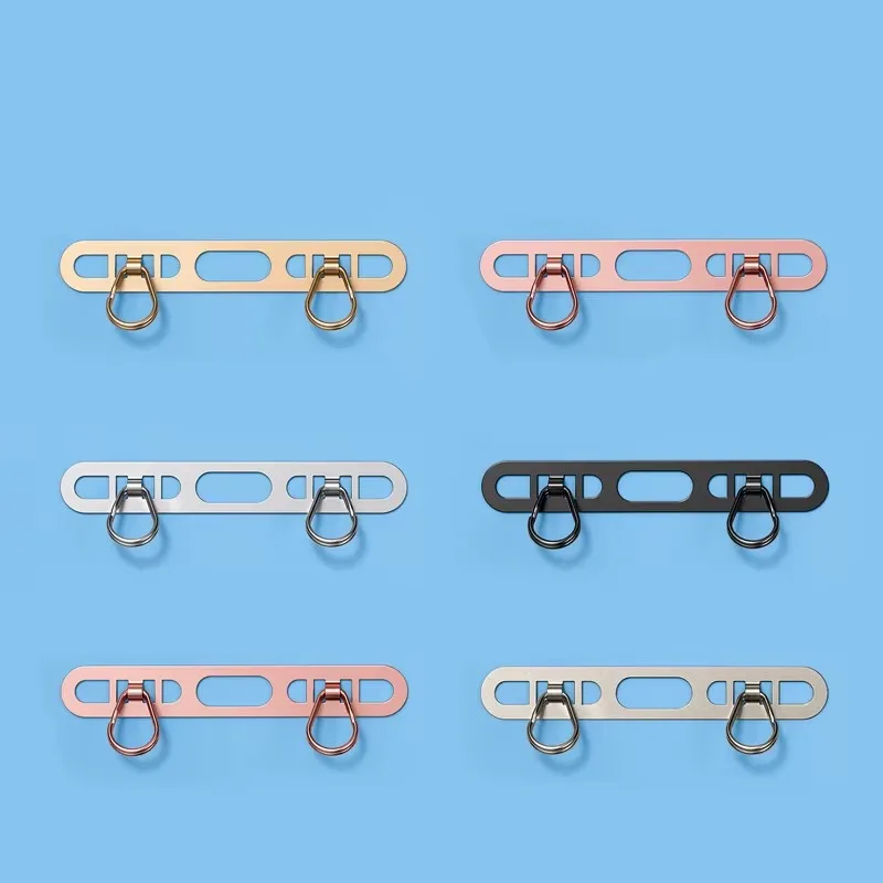 New Ultra-thin Metal Phone Lanyard Gasket Patch Stainless Steel Sturdy Hanging Cord Clips Cellphone Safety Connecter Accessories