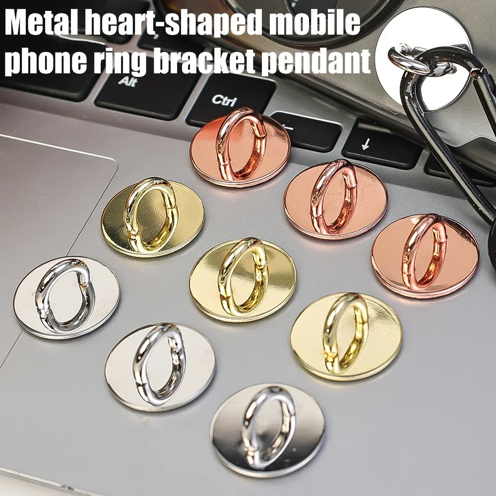 Kawaii Self-adhesive Metal Heart Phone Charm Holder Cell Phone Case Finger Ring Stand Hook Buckle Charm Clasp Accessories String Kawaii Self-adhesive Metal Heart Phone Charm Holder Cell Phone Case Finger Ring Stand Hook Buckle Charm Clasp Accessories String