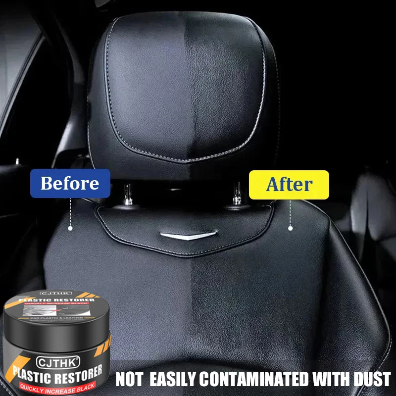 Car Plastic Restorer Crystal Clear Auto Interior Leather & Panel Renewal Wax Coating Agent Back To Black Gloss Car Wax Polish