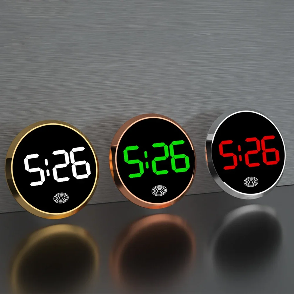 LED Car Luminous Clock Automobiles Internal Stick-On Watch Mini Digital Clocks Auto Ornament Car Interior Parts Accessories
