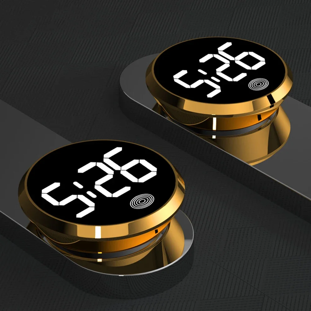 LED Car Luminous Clock Automobiles Internal Stick-On Watch Mini Digital Clocks Auto Ornament Car Interior Parts Accessories